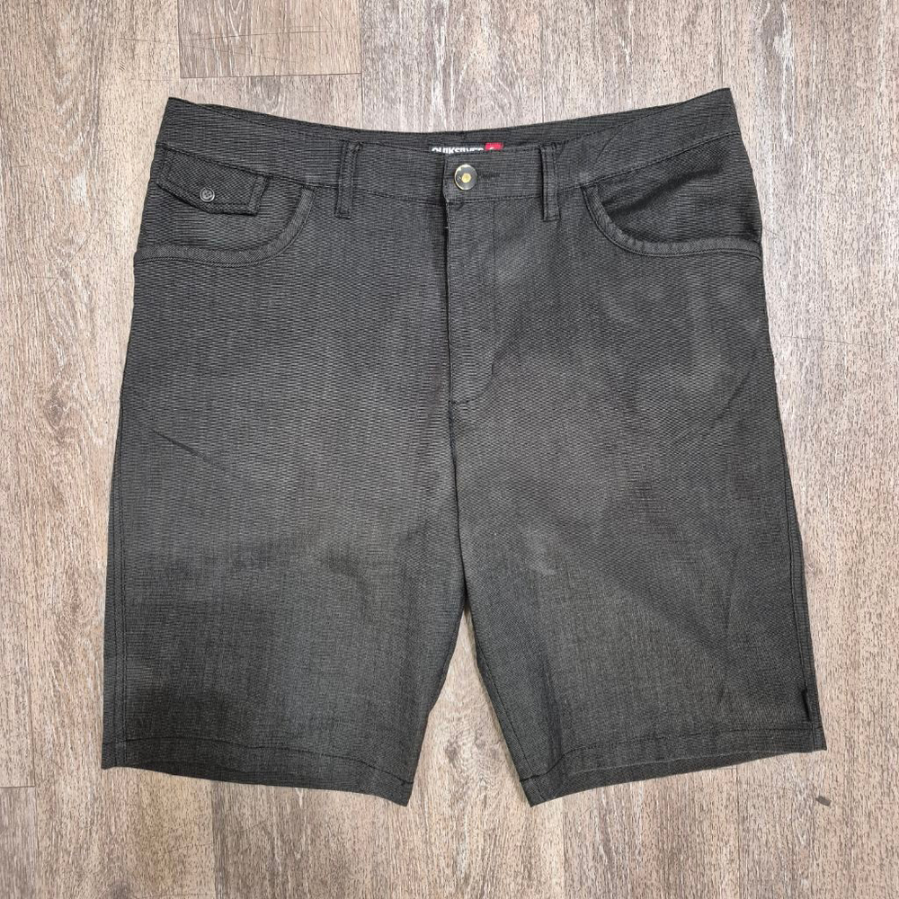 Men's Quiksilver Gray Flat Front Shorts Waist 34